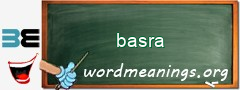 WordMeaning blackboard for basra